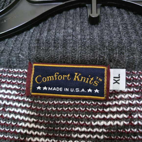 Vintage Comfort Knits Zip-up Knit Acrylic Sweater - Picture 4 of 4